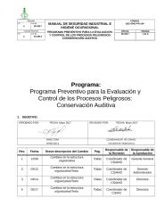 DES-SIHO-PR-104 PLANES Y PROGRAMAS DE CONSERVACION AUDITIVA.doc
