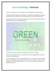 Green Technology - tririd.com.doc