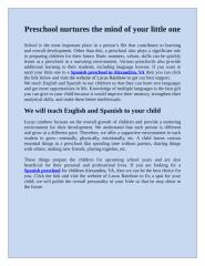 Teach two languages to your child - Spanish preschool.docx