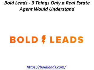 Bold Leads - 9 Things Only a Real Estate Agent Would Understand.pdf