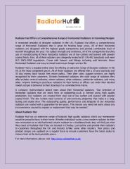 Radiator Hut Offers a Comprehensive Range of Horizontal Radiators in Stunning Designs.pdf